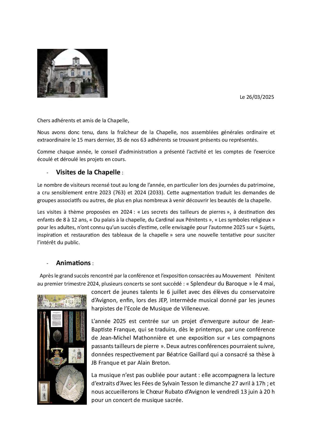 2025 03 lettre aux adherents 01